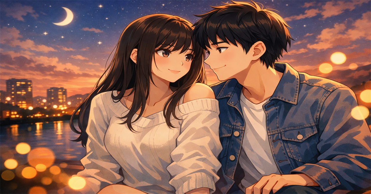 夕暮れの屋上でのひととき