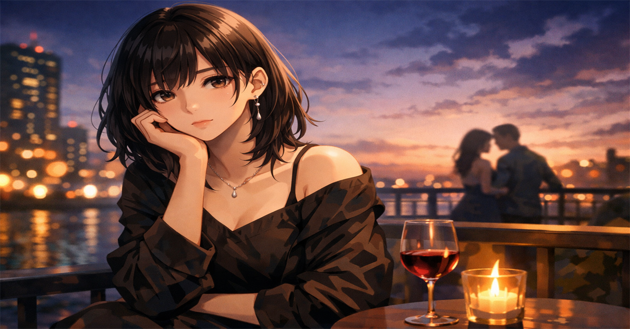 バルコニーでの憂いのひととき