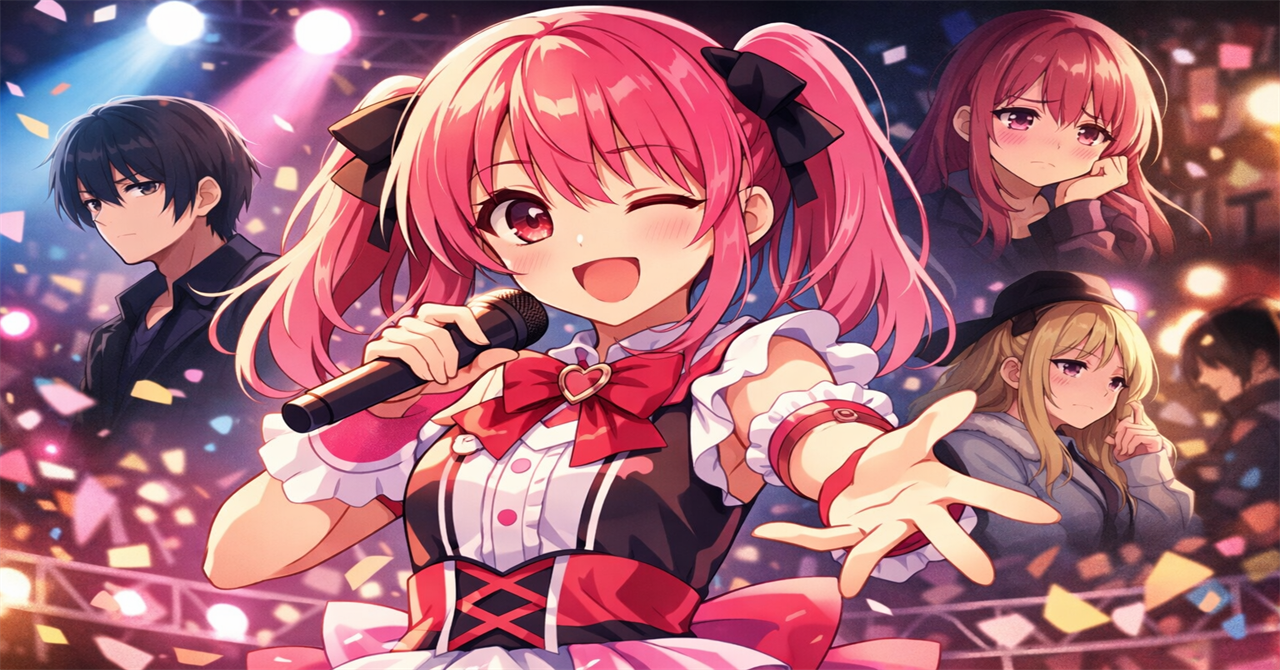 ステージで輝くアイドル