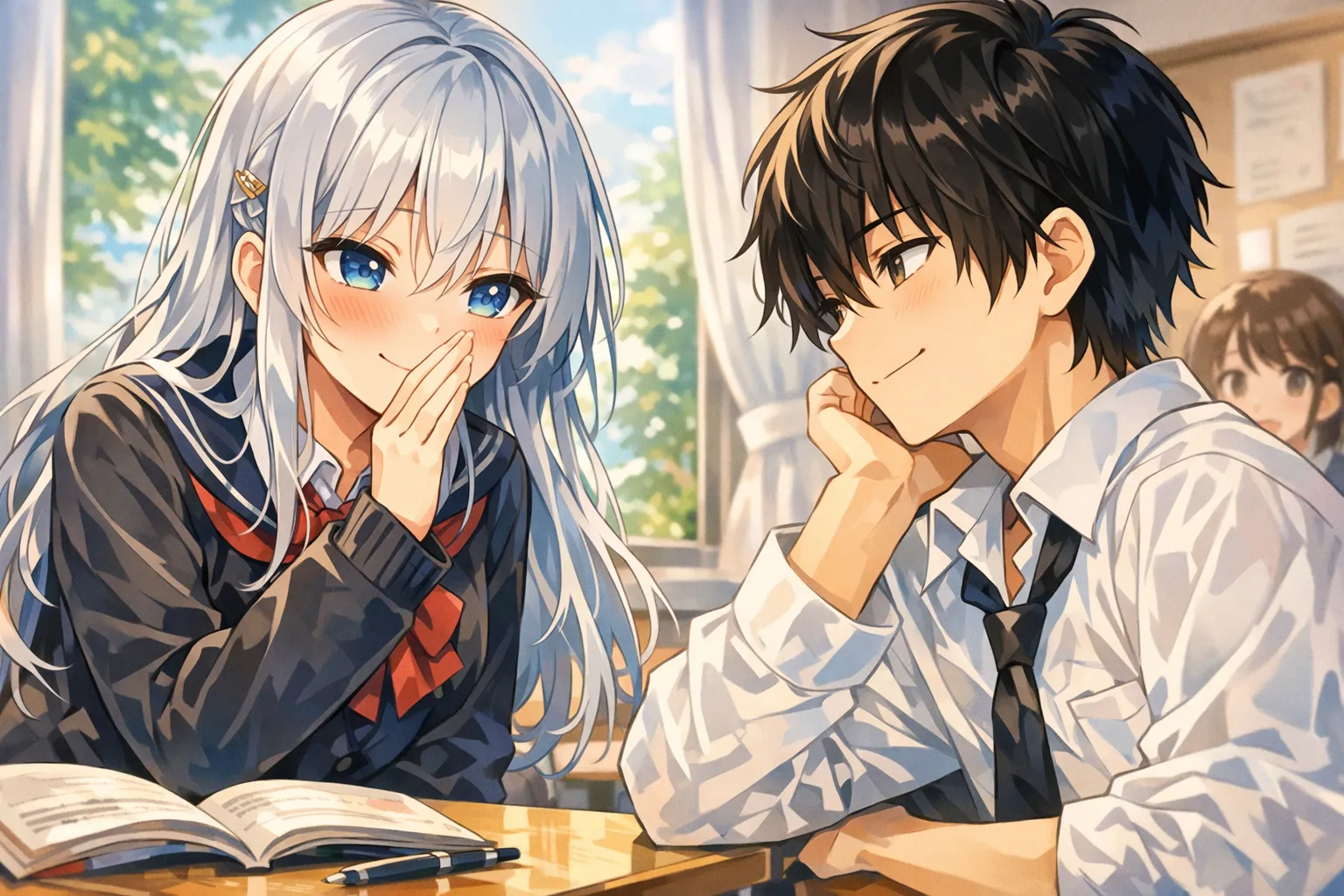 教室でのひそひそ話